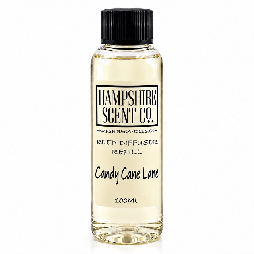 Candy Cane Lane Christmas reed diffuser 100ml refill bottle