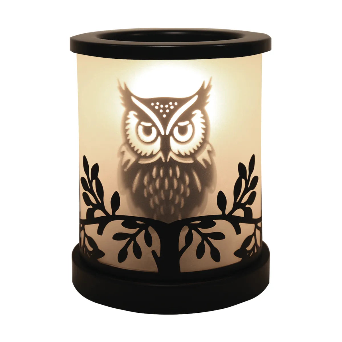 Electric Owl Black wax melter electric wax burner 15cm UK