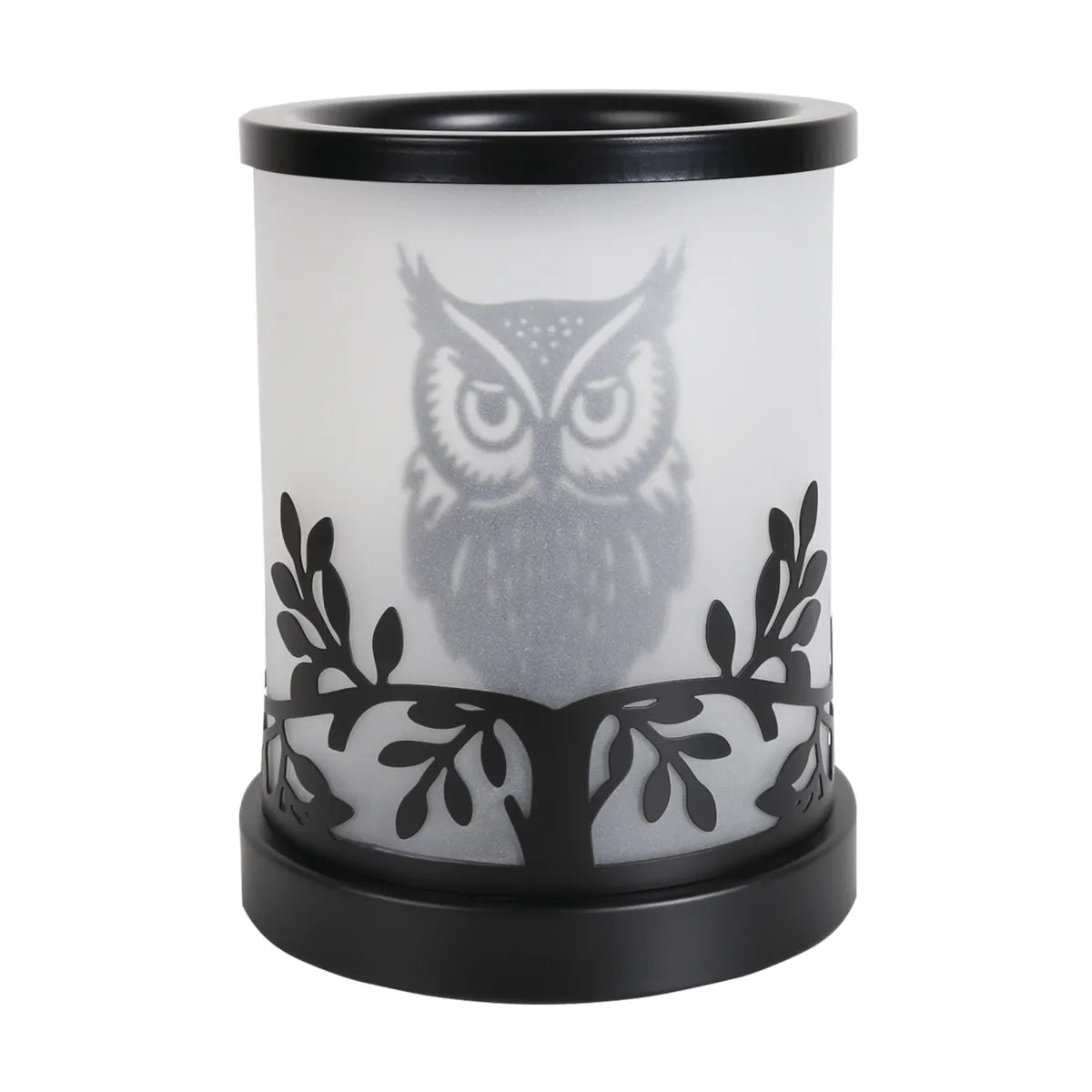 Electric wax melter owl design black for living room décor