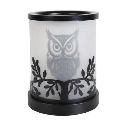 Electric wax melter owl design black for living room décor