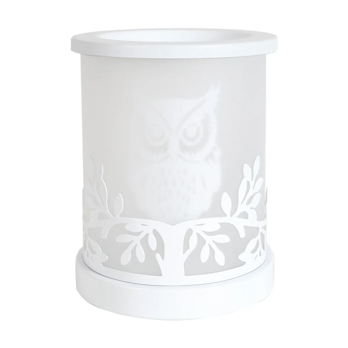 Electric wax melter owl design white for living room décor
