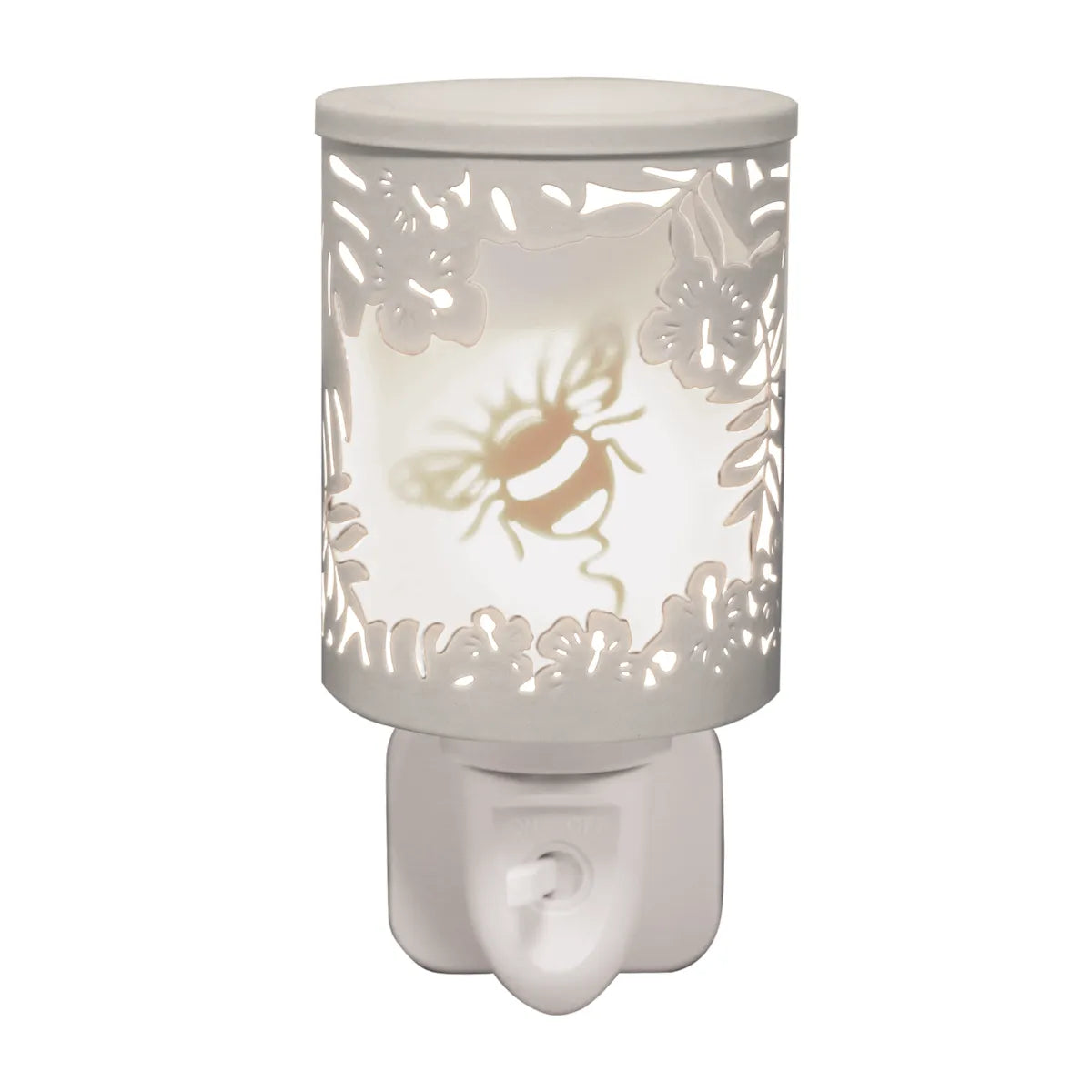 Electric wax warmer bumblebee design white plug-in flameless wax burner