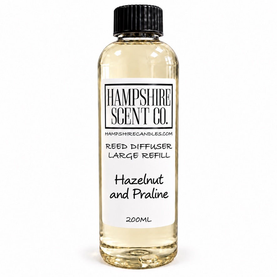 Hazelnut and Praline Christmas reed diffuser 200ml refill bottle