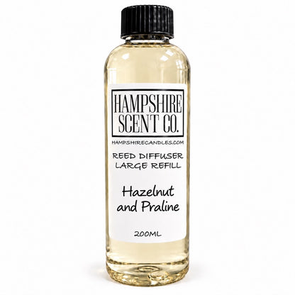 Hazelnut and Praline Christmas reed diffuser 200ml refill bottle