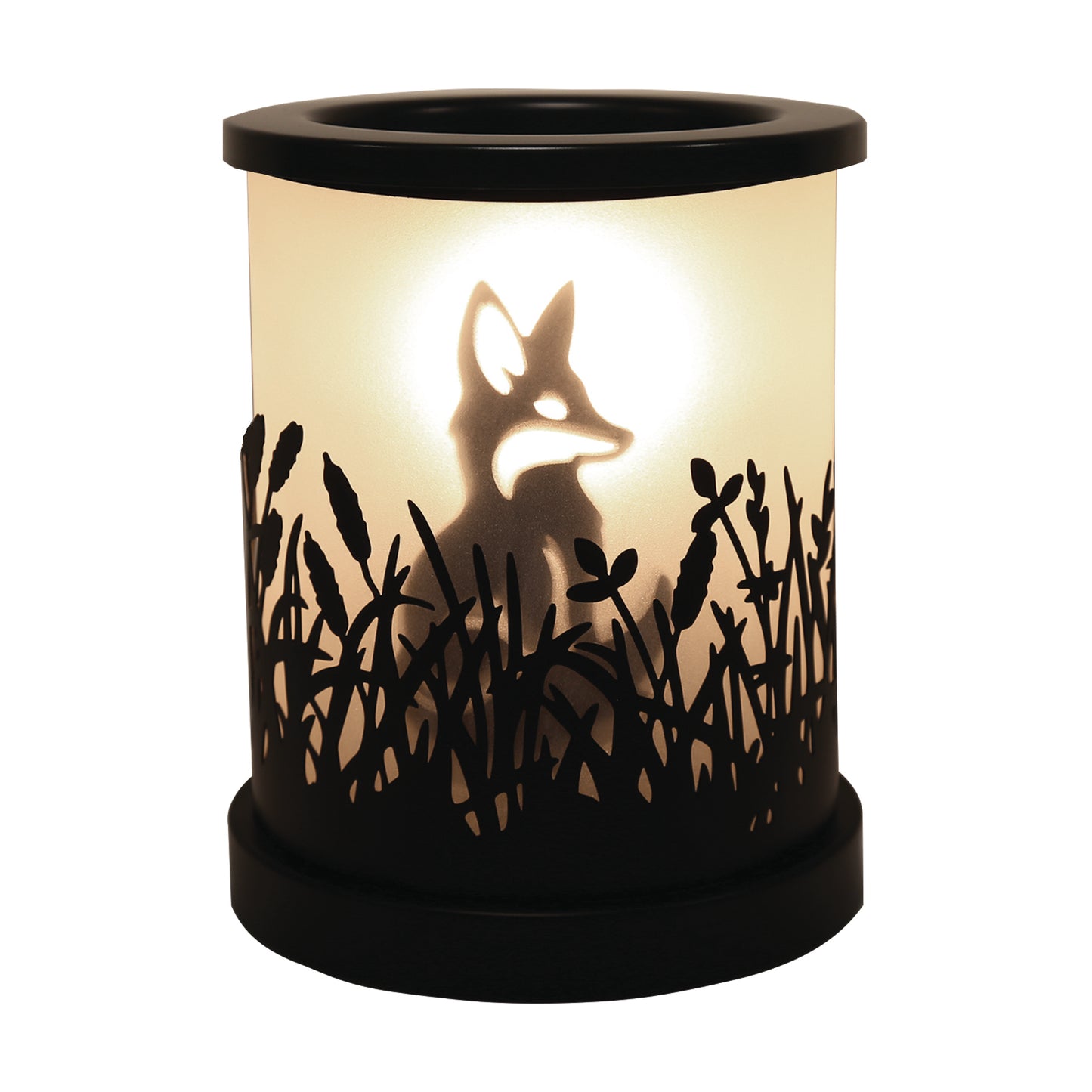Fox black electric wax melt burner 15cm wax warmer UK