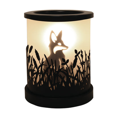 Fox black electric wax melt burner 15cm wax warmer UK