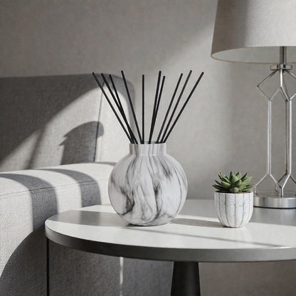 Glass Noir Reed Diffuser Bottle and Reeds