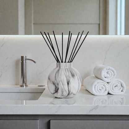 Glass Noir Reed Diffuser Bottle and Reeds