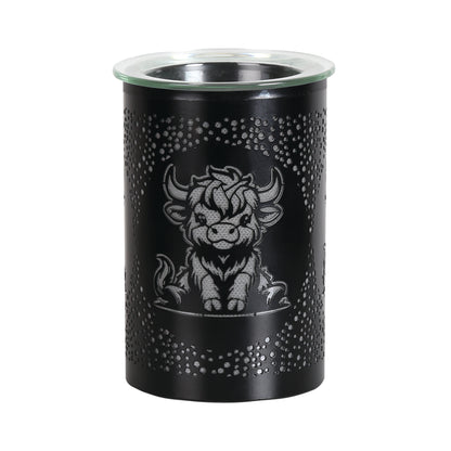 Highland cow LED wax melt burner black electric wax melt burner for home fragrance