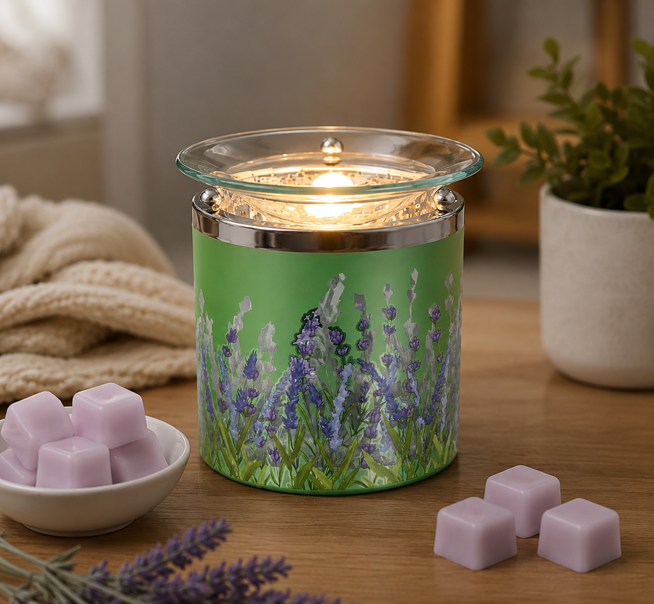 Green Lavender Wax Melt Burner