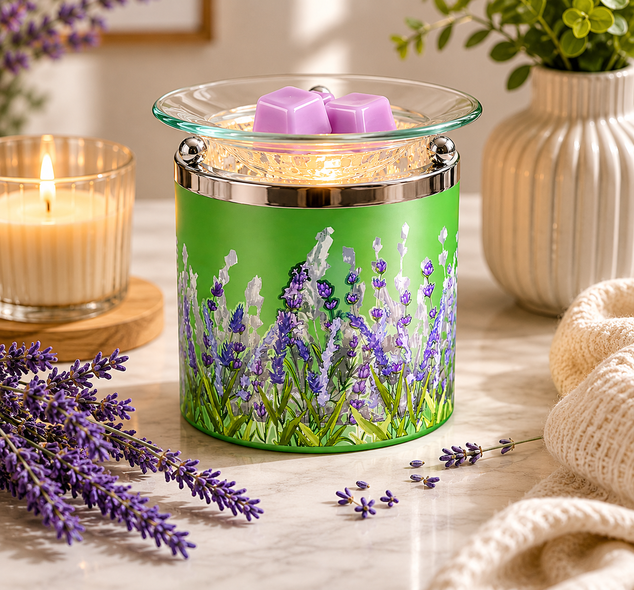 Green Lavender Wax Melt Burner