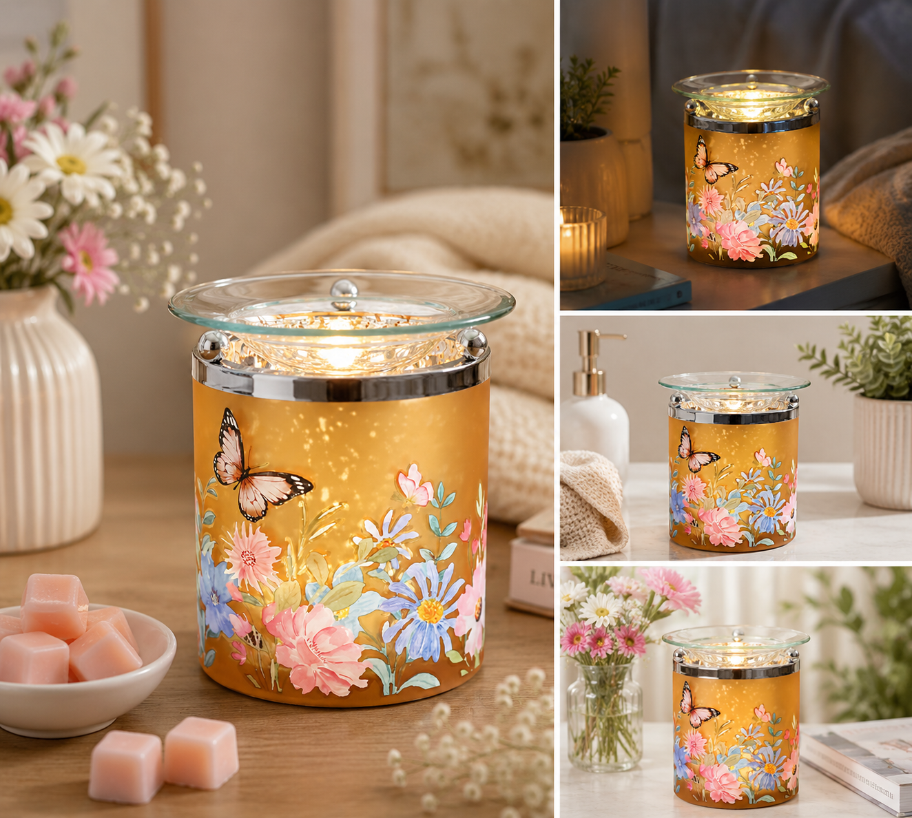Orange Butterfly Wax Melt Burner