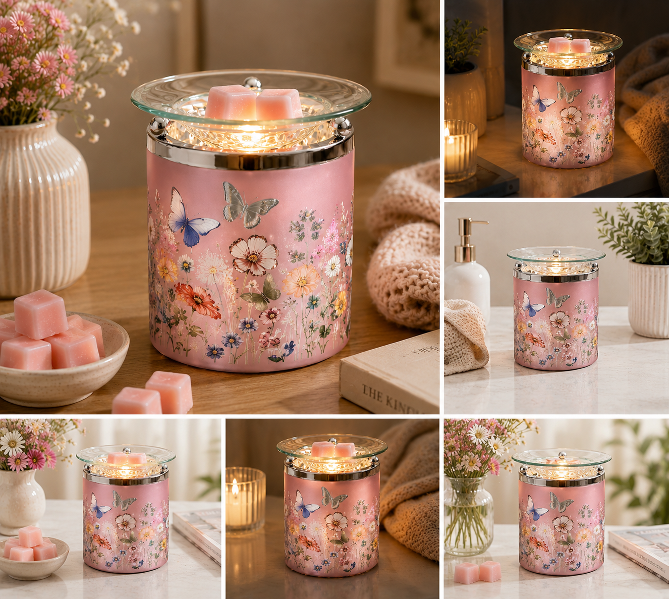 Pink Butterfly Wax Melt Burner
