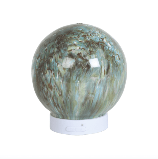 Jade marble ultrasonic diffuser round LED essential oil diffuser UK