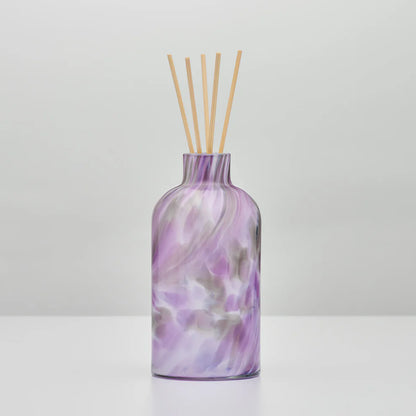 Lavender haze reed diffuser bottle handmade glass UK