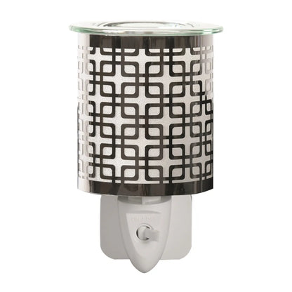 Modern chrome electric wax warmer plug-in burner for wax melts and home fragrance scents