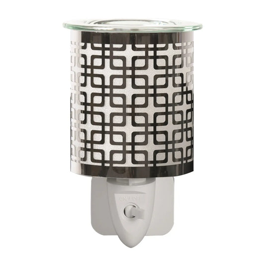 Modern chrome electric wax warmer plug-in burner for wax melts and home fragrance scents