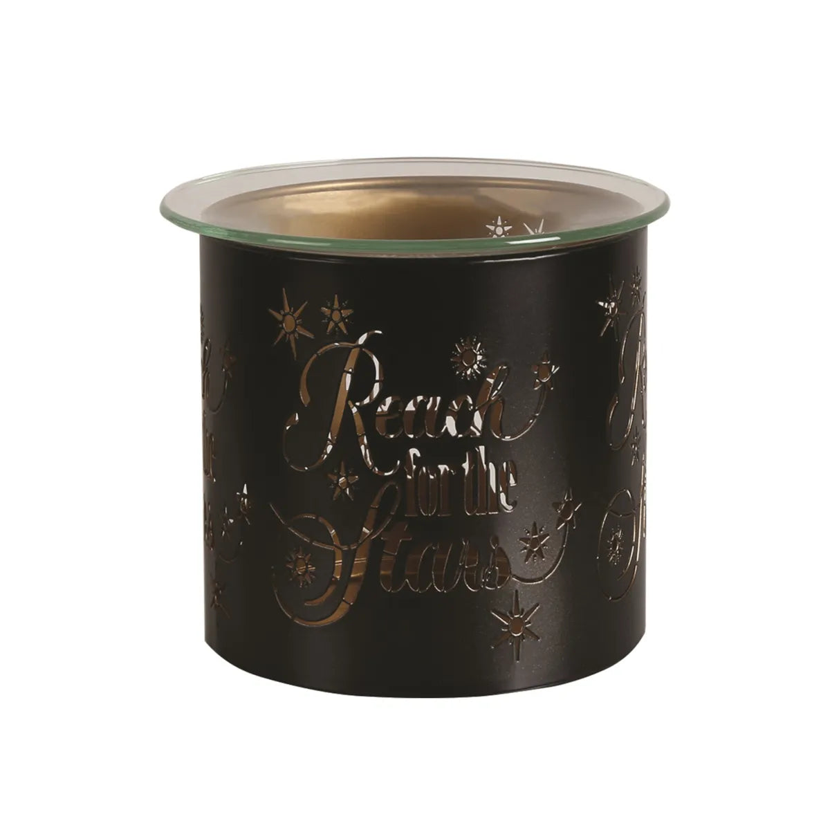 Multi-function black and gold wax melter with removable glass dish