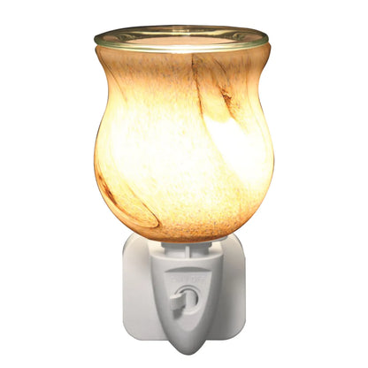 Natural Swirl plug-in electric wax melt burner with LED light home fragrance