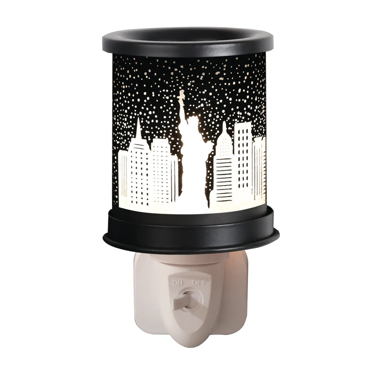 New York skyline plug-in wax melt burner electric wax warmer for soy wax melts