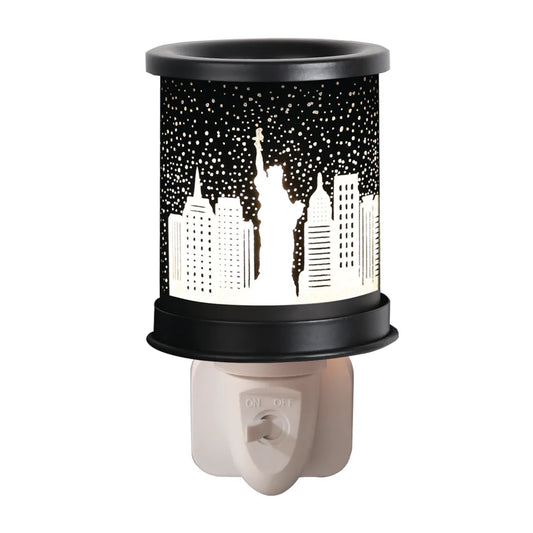 New York skyline plug-in wax melt burner electric wax warmer for soy wax melts