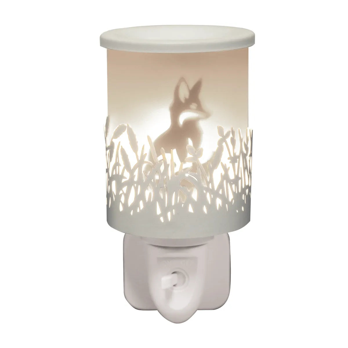 Plug in Fox white wax melt burner electric wax melt burner 14cm UK