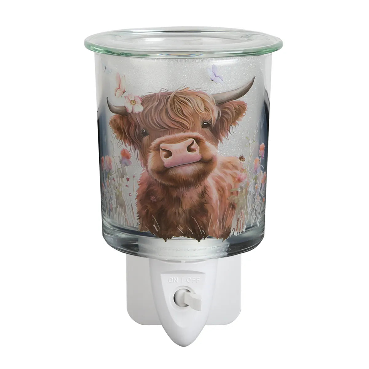 Plug in Highland Cow wax melt burner electric wax melt burner 14cm UK