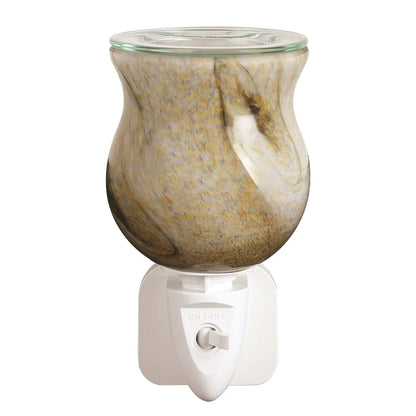 Plug in Natural Swirl wax melter electric wax melt burner 12cm UK