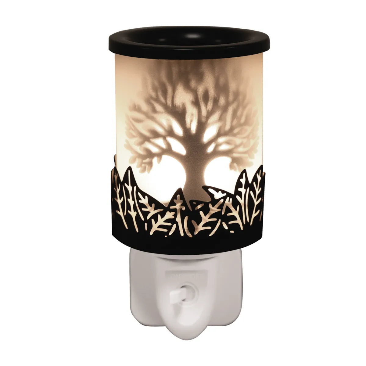 Plug in Tree of Life black wax melt burner electric wax melt burner 14cm UK