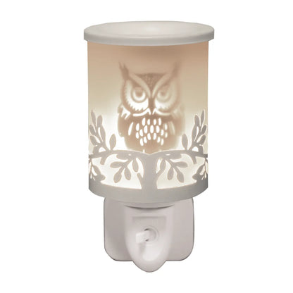 Plug in owl white wax melt burner electric wax melt burner 14cm UK