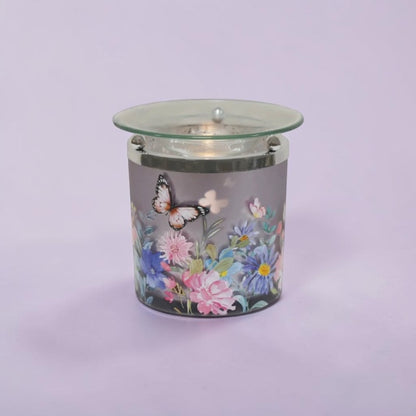 Purple_butterfly_wax_melt_burner_tealight_warmer_with_floral_design_for_home_fragrance_use