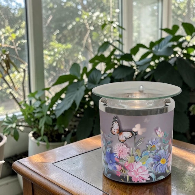 Purple_butterfly_wax_melt_burner_tealight_warmer_with_floral_design_for_home_fragrance_use