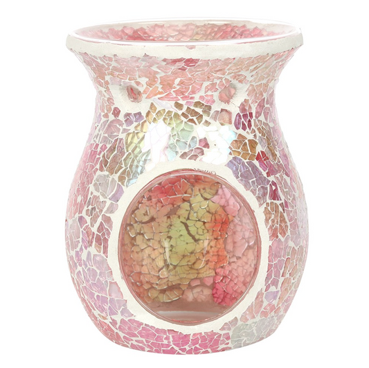 Pink Iridescent Crackle Wax Burner