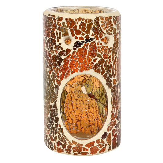 Pillar Brown Crackle wax melt Burner