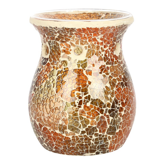Large Brown Crackle wax melt Burner