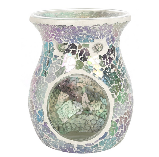 Large Light Blue Iridescent Crackle wax melt Burner hampshire Candles