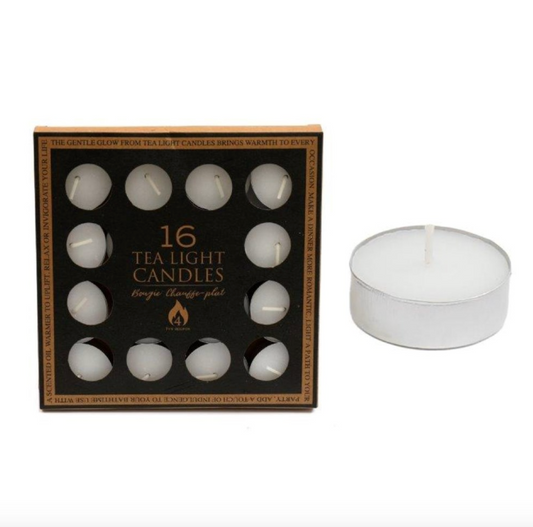PACK OF 16 4-HOUR UNSCENTED TEALIGHT CANDLES