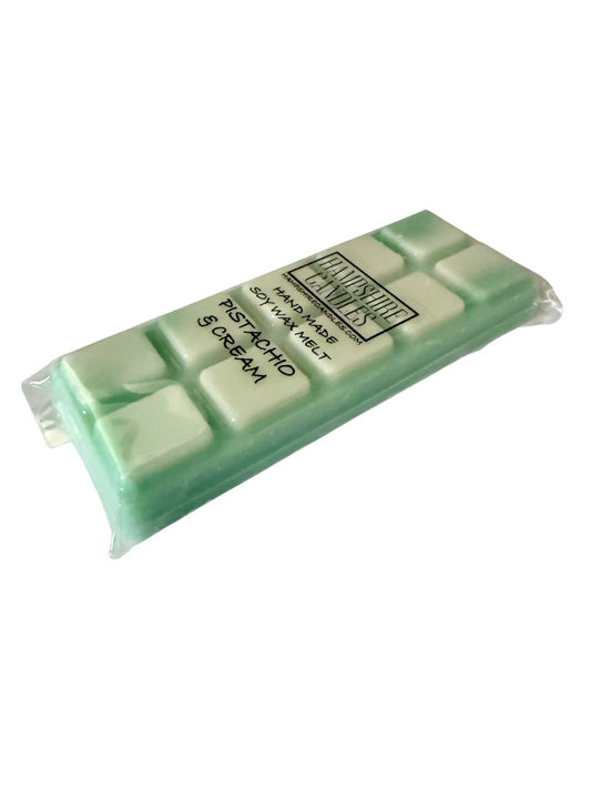 Sweet pistachio wax melts with vanilla cream dessert fragrance