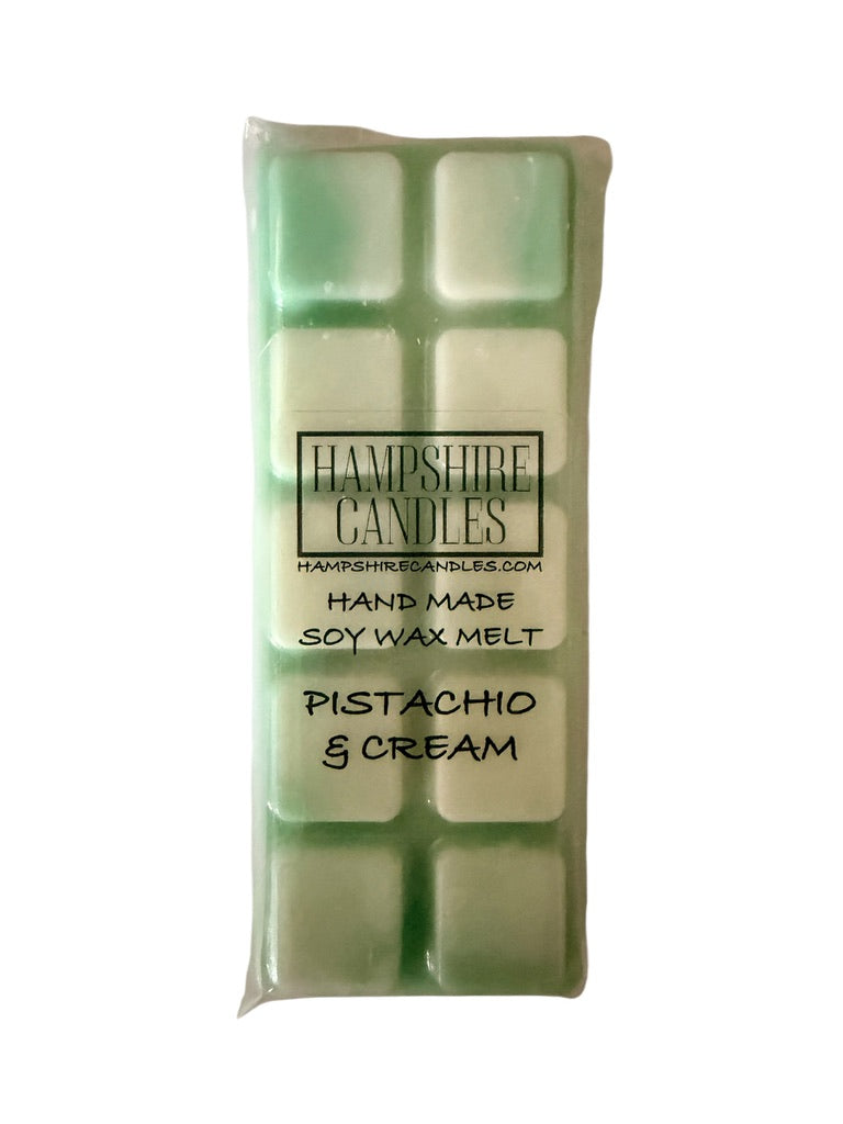 Sweet pistachio wax melts with vanilla cream dessert fragrance