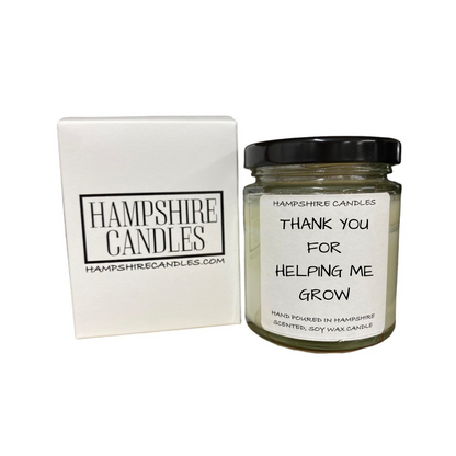 Thank You For Helping Me Grow Candle Jar