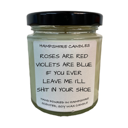 Rose Are Red Violets Are Blue Candle Jar