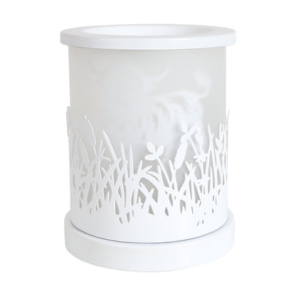 White Highland cow wax melt warmer flameless electric wax burner