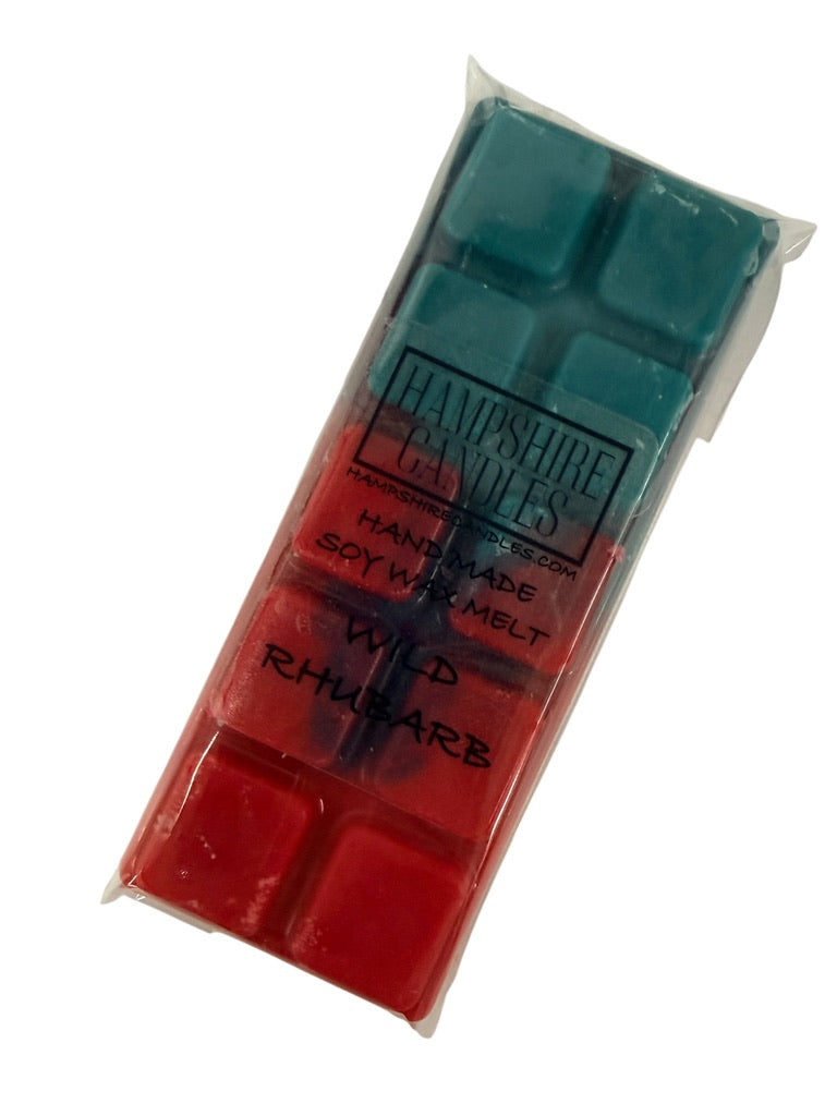 Wild rhubarb wax melts snap bar highly scented soy wax UK