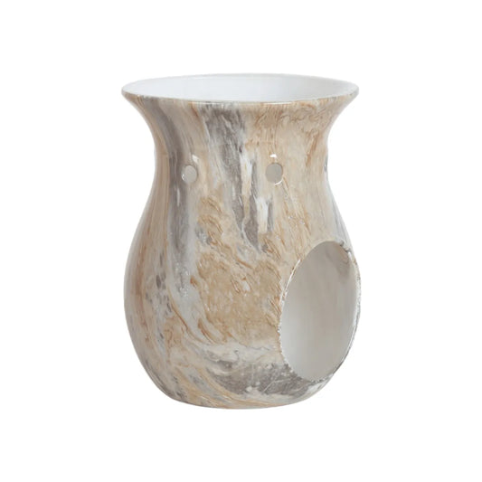 Grigio Marble Effect Tea Light Wax Melt Burner