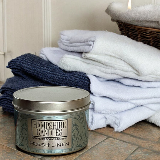 Fresh Linen Tin Candles | Wholesale Soy Candle Tins