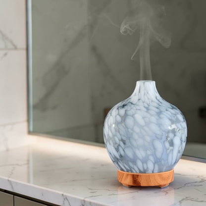handmade silver glass aroma diffuser unique finish essential oil diffuser