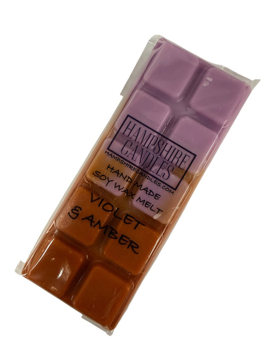 handmade soy wax melts violet amber fragrance strong scent
