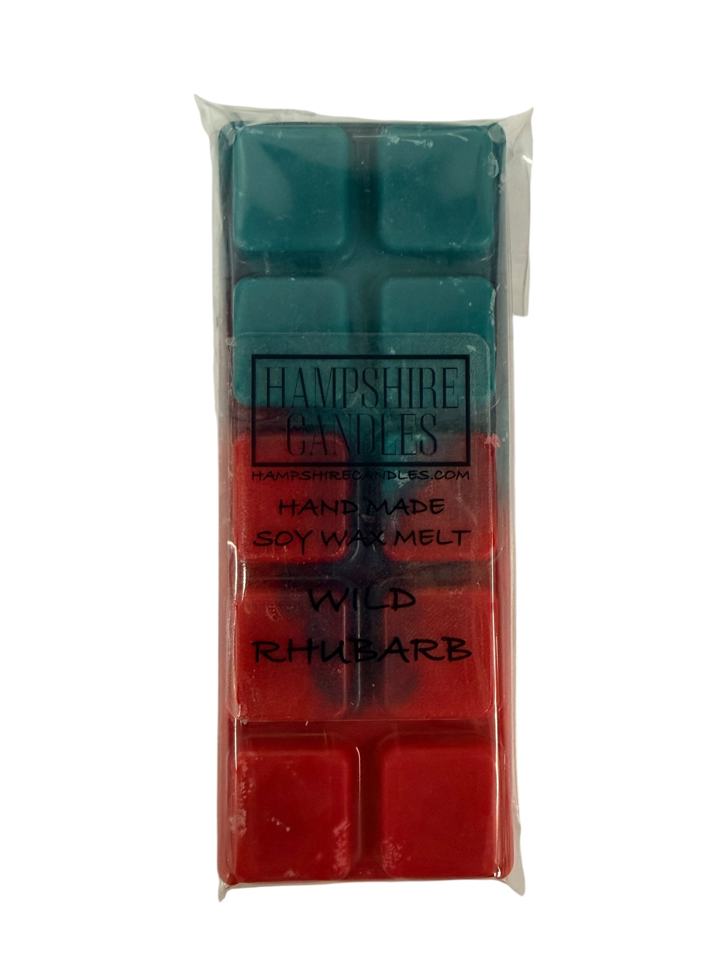 handmade soy wax melts wild rhubarb strong scent snap bar