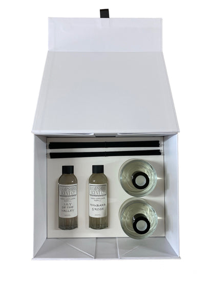 reed diffuser gift set UK with refills luxury home fragrance gift box