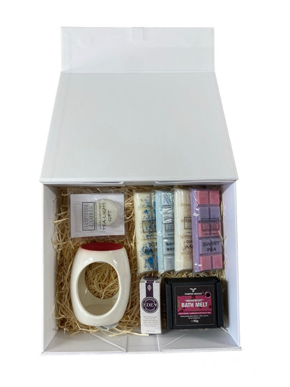 relaxation gift box UK wax melts bath melt burner gift set